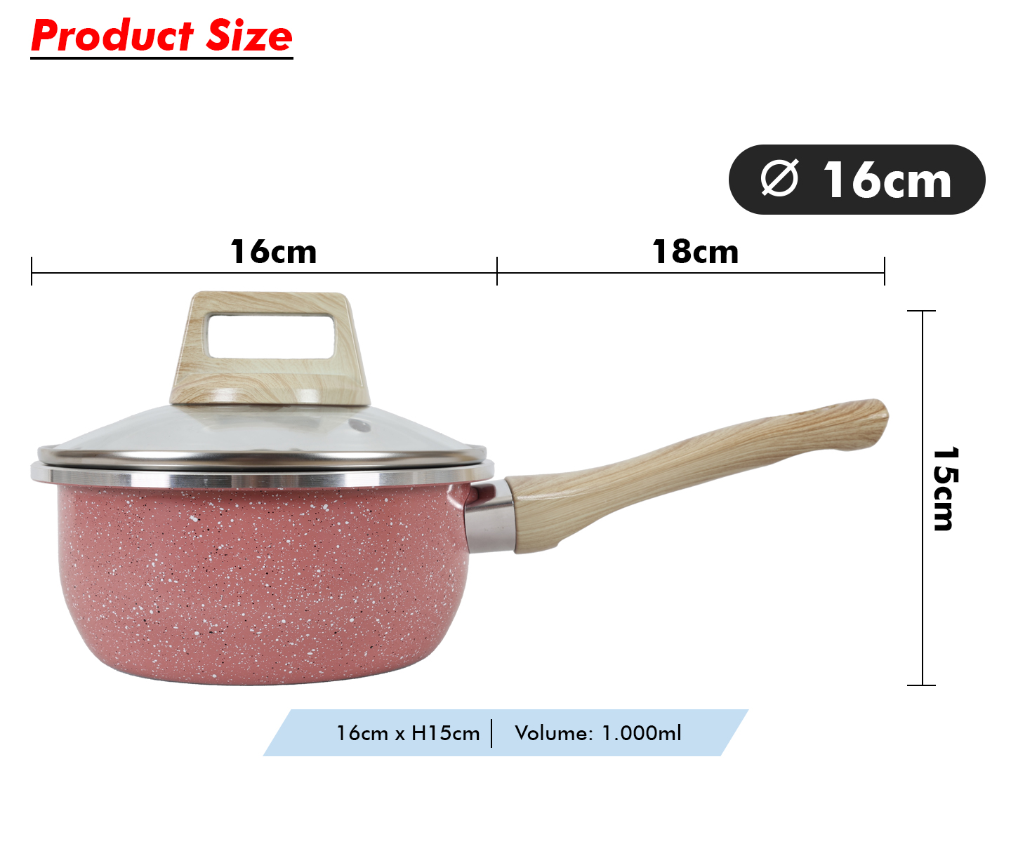 Amber Pink Saucepan